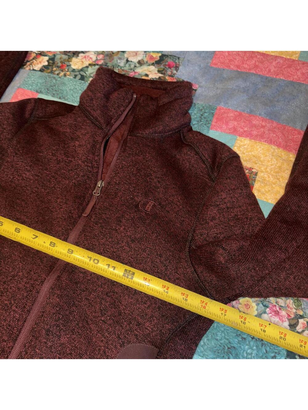 Champion Performance Womans Small Maroon Full-Zip Fleece Jacket 100% Polyester - Picture 7 of 9